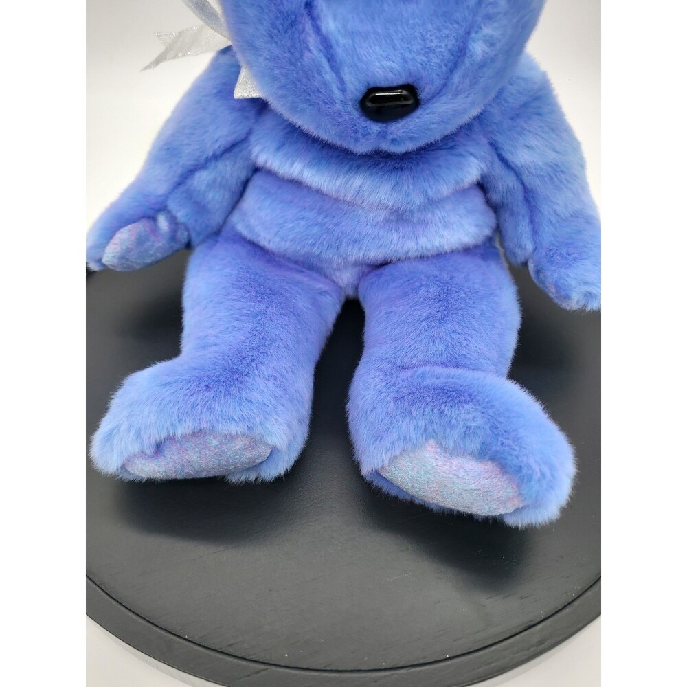 TY Beanie Babies Buddy Clubby II Teddy Bear 1999 Periwinkle Blue 14” - Picture 4 of 16